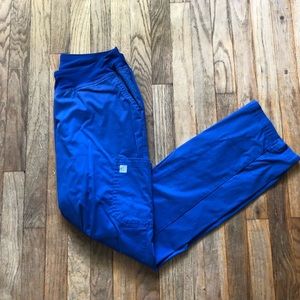 Butter soft stretch blue scrub pants
